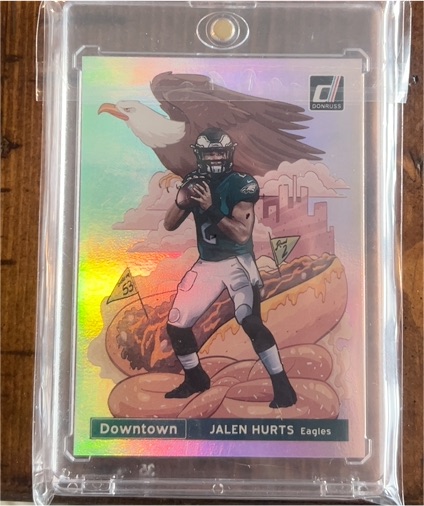 2023 Donruss #D-5 Jalen Hurts Downtown Philadelphia Eagles — front