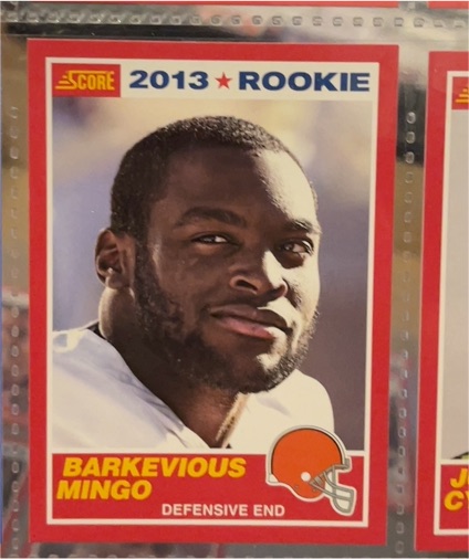 2013 Score #339 Barkevious Mingo Rookie Cleveland Browns — front