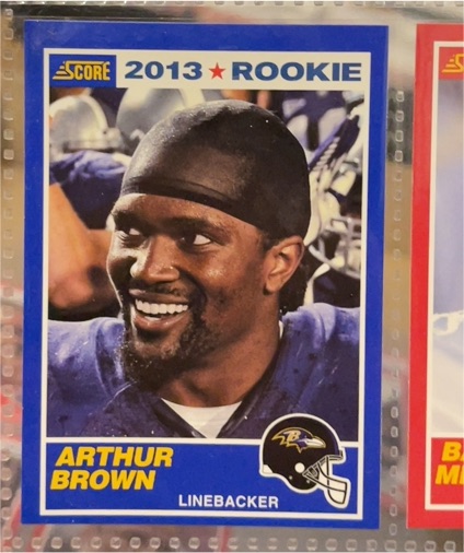 2013 Score #338 Arthur Brown Rookie Baltimore Ravens — front