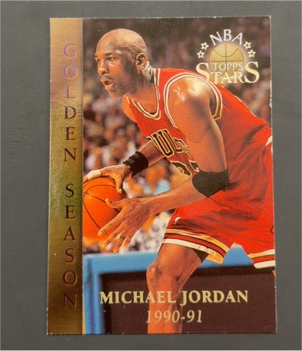 1990 Topps NBA Stars #74 Michael Jordan Golden Season — front