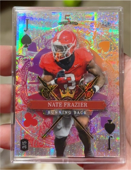 2026 Wild Card 5 Card Draw Stacked Deck Black Tie #3/5 Nate Frazier — front