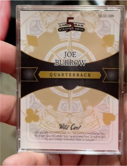 2024 Wild Card 5 Card Draw Stacked Deck #SD3D-3BN Joe Burrow — front