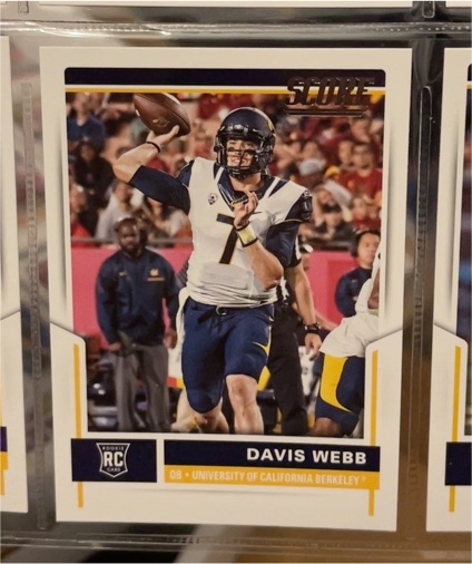 2017 Score #431 Davis Webb — front