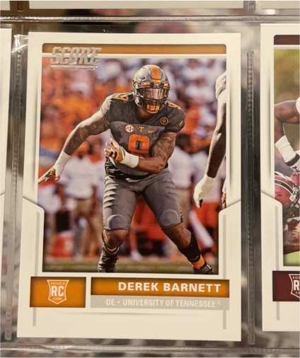 2017 Panini Score #437 Derek Barnett Rookie — front