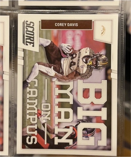 2017 Panini Score #14 Corey Davis Big Man on Campus — front