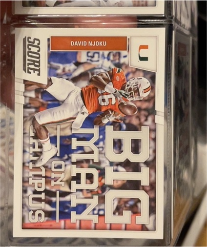 2017 Panini Score #8 David Njoku Big Man on Campus — front