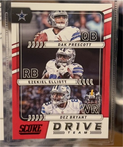 2017 Score #10 Dak Prescott / Ezekiel Elliott / Dez Bryant Drive Team — front