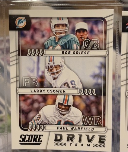 2017 Score #7 Drive Team Bob Griese / Larry Csonka / Paul Warfield — front