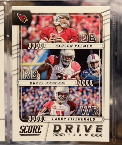 2017 Panini Score #5 Drive Team Carson Palmer / David Johnson / Larry Fitzgerald — front