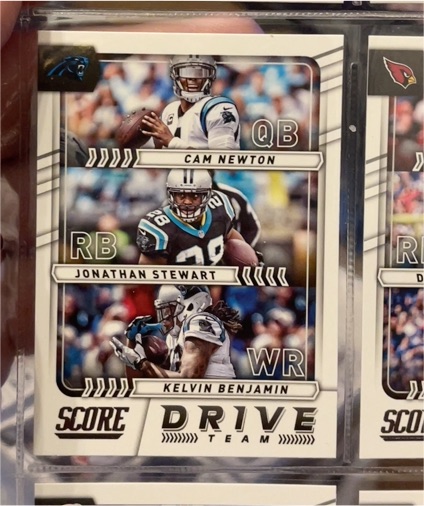 2017 Score Drive Team #4 Cam Newton, Jonathan Stewart, Kelvin Benjamin — front