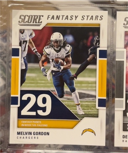 2017 Score #7 Melvin Gordon Fantasy Stars — front