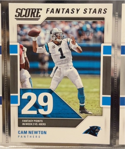 2017 Panini Score Football #2 Cam Newton Fantasy Stars — front