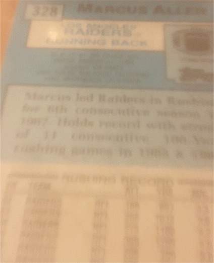 1989 Topps #328 Marcus Allen — front