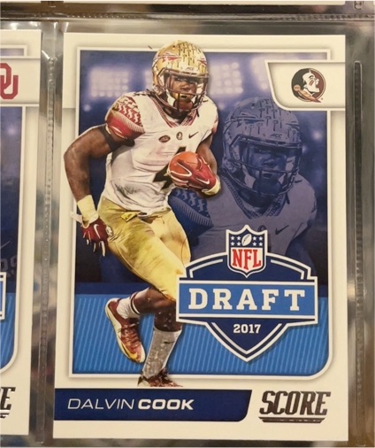 2017 Score NFL Draft #8 Dalvin Cook — front