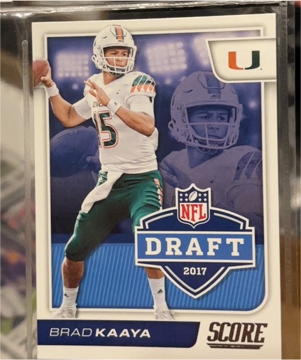 2017 Score NFL Draft #15 Brad Kaaya — front