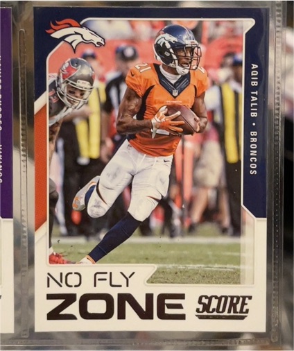 2017 Score #9 Aqib Talib No Fly Zone — front