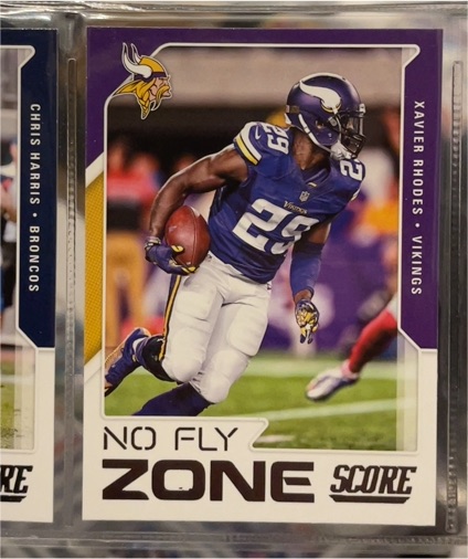 2017 Score #8 Xavier Rhodes No Fly Zone — front