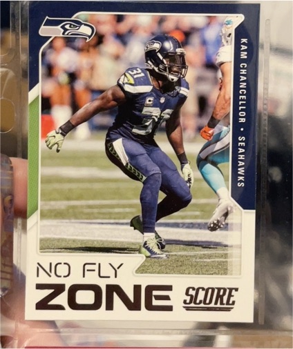 2017 Score No Fly Zone #10 Kam Chancellor Seattle Seahawks — front