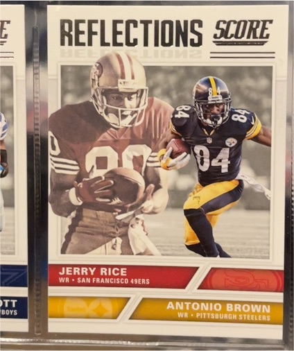 2017 Panini Score Reflections #4 Jerry Rice, Antonio Brown — front