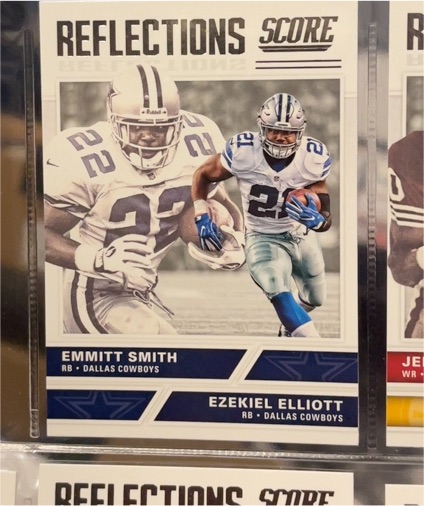 2017 Panini Score Reflections #3 Emmitt Smith / Ezekiel Elliott — front