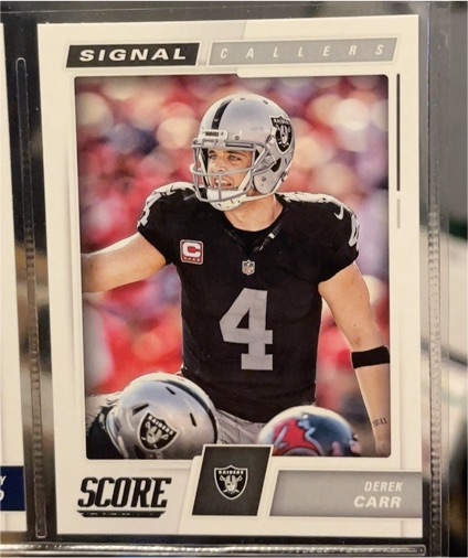2017 Panini Score #3 Derek Carr — front
