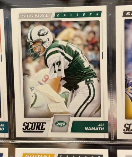 2017 Score Signal Callers #12 Joe Namath — front