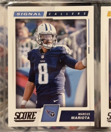 2017 Score #29 Marcus Mariota Signal Callers Tennessee Titans — front
