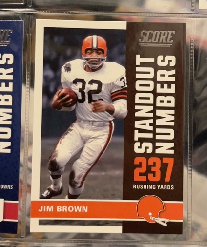 2017 Panini Score #8 Jim Brown Standout Numbers — front
