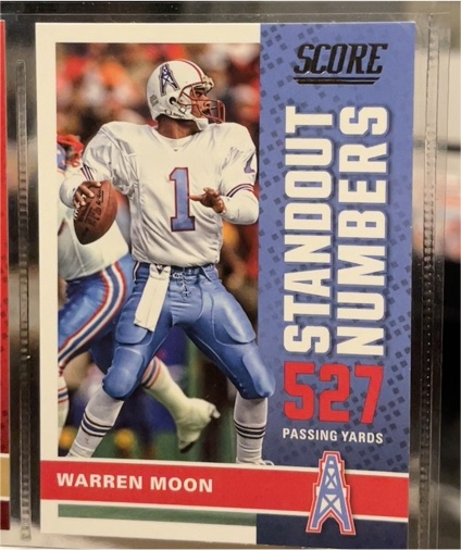 2017 Score Standout Numbers #3 Warren Moon Houston Oilers — front