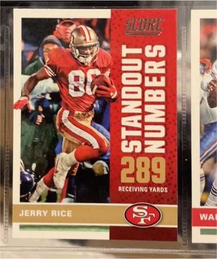 2017 Panini Score Standout Numbers #2 Jerry Rice — front