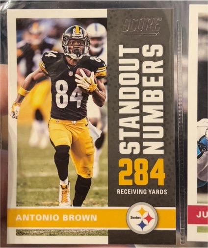 2017 Panini Score Standout Numbers #10 Antonio Brown — front