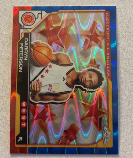 2025 Topps Chrome McDonald's All American #50 Darryn Peterson Blue RayWave — front