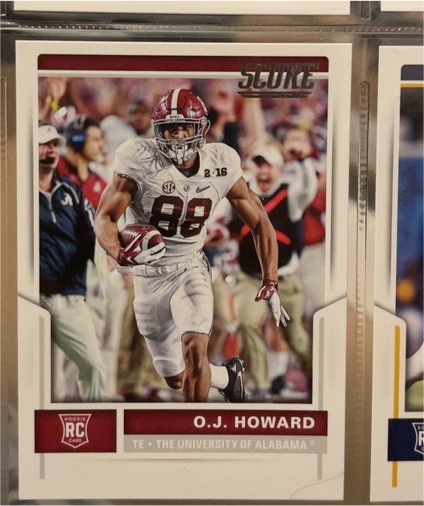 2017 Score #341 O.J. Howard — front