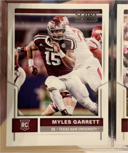 2017 Panini Score #337 Myles Garrett — front