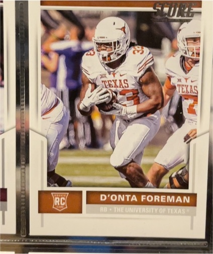 2017 Score #363 D'Onta Foreman Rookie Card — front