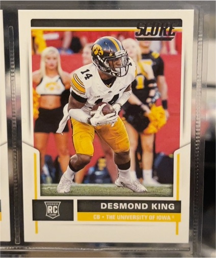 2017 Score #354 Desmond King — front