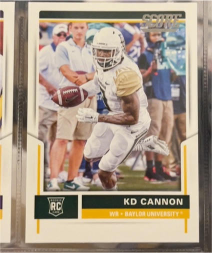 2017 Panini Score #348 KD Cannon Rookie Card Baylor University — front