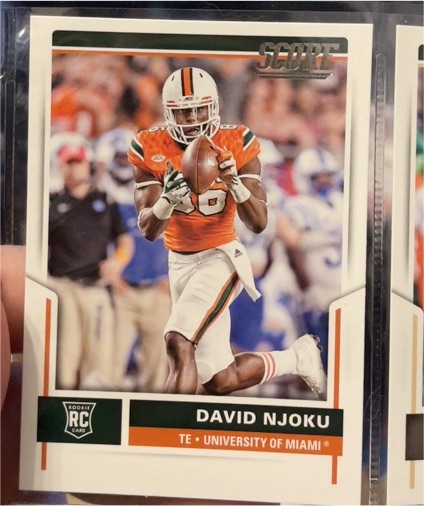 2017 Panini Score #343 David Njoku — front