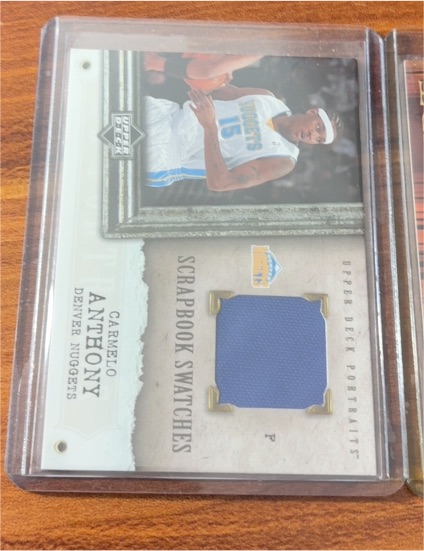2005-06 Upper Deck Portraits Scrapbook Swatches #SS-CA Carmelo Anthony — front