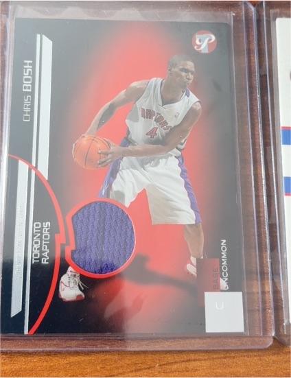 2005-06 Topps Pristine Chris Bosh Toronto Raptors Uncommon Jersey Shorts — front