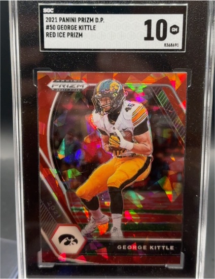 2021 Panini Prizm Draft Picks #50 George Kittle Red Ice Prizm — front