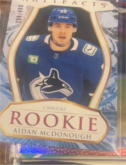 2023-24 Upper Deck Artifacts #179 Aidan McDonough — front