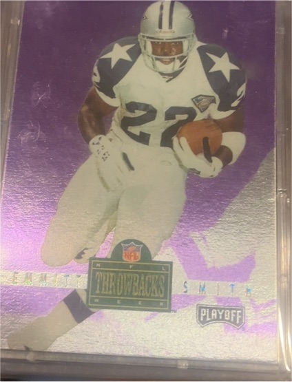 1994 Playoff Contenders NFL Throwbacks Week #8 Emmitt Smith — front