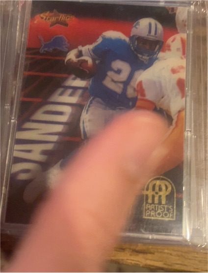 1994 Pinnacle Starflics #184 Barry Sanders — front