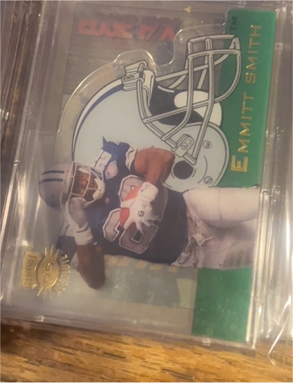 1995 Playoff Absolute Die-Cut Helmet #HDC4 Emmitt Smith — front