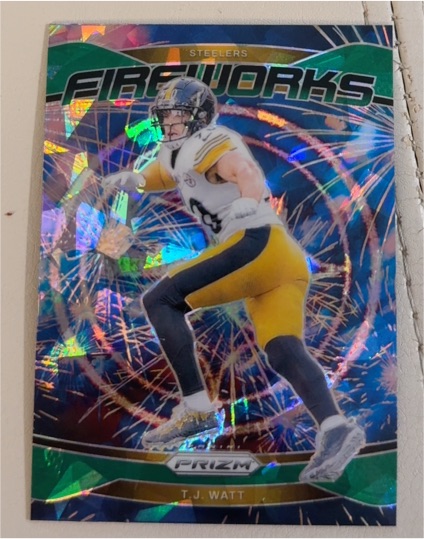 2024 Panini Prizm #15 T.J. Watt Fireworks — front