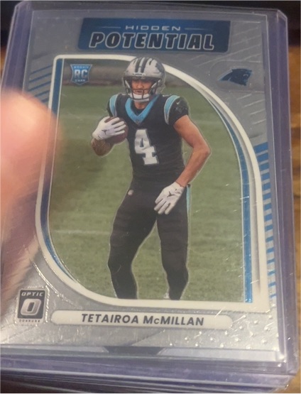 2025 Panini Donruss Optic #4 Tetairoa McMillan Hidden Potential RC — front