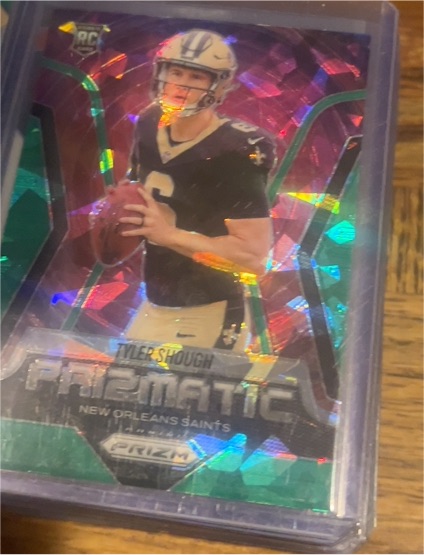 2025 Panini Prizm #16 Tyler Shough Prizmatic — front