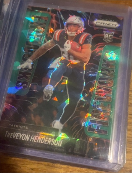 2025 Panini Prizm #24 TreVeyon Henderson Fireworks — front
