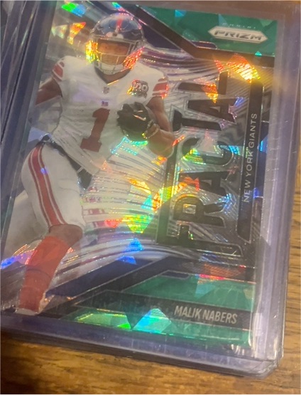 2025 Panini Prizm #206 Malik Nabers Lazer Prizm — front